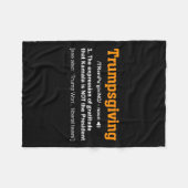 Trump Thanksgiving winnaar Funny Turkey Day Fleece Deken (Voorkant (Horizontaal))