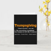 Trump Thanksgiving winnaar Funny Turkey Day Kaart (Gele Bloem)