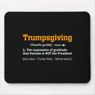 Trump Thanksgiving winnaar Funny Turkey Day Muismat