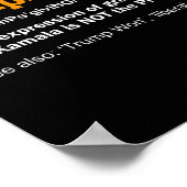 Trump Thanksgiving winnaar Funny Turkey Day Poster (Hoek)