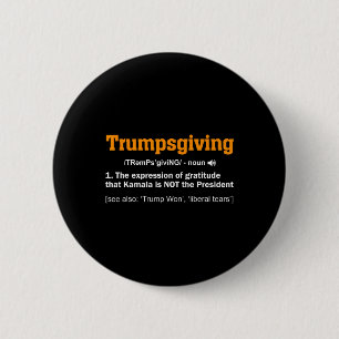 Trump Thanksgiving Winnaar Winnaar Grappige Turkey Ronde Button 5,7 Cm
