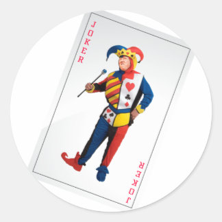 Trump the Clown Joker Card Ronde Sticker