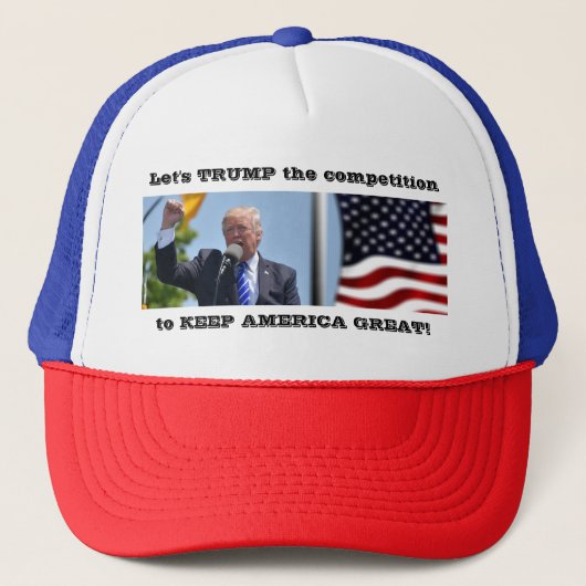 Trump the competition - Keep America Great! Trucker Pet (Voorkant)