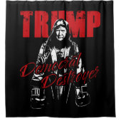 Trump the Democraat Destroyer Graphic Design Humor Douchegordijn (Voorkant)