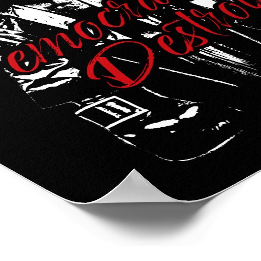 Trump the Democraat Destroyer Graphic Design Humor Poster (Hoek)