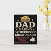 Trump-thema Fun Vaderdag Making Fatherhood GR Kaart (Gele Bloem)