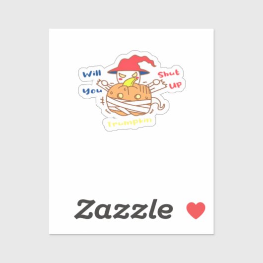 Trump tijdens Halloween-verkiezingsdebat en Joe Bi Sticker (Vel)