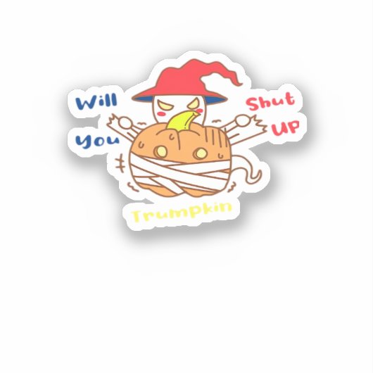 Trump tijdens Halloween-verkiezingsdebat en Joe Bi Sticker (Voorkant)