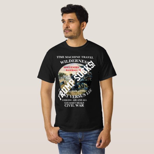 Trump TIME MACHINE REIS STRIJD WILDEERNIS T-shirt (Voorkant volledig)