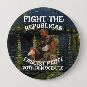 TRUMP TL WT HG KANKER GENEZING GEZONDHEIDSZORG GEZ RONDE BUTTON 4,0 CM