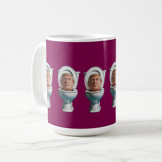 Trump Toilet Mug Koffiemok (Voorkant links)