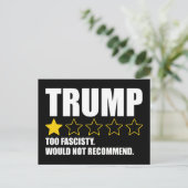 Trump - Too Fascisty Would Not Recommend Briefkaart (Staand voorkant)