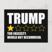Trump - Too Fascisty Would Not Recommend Briefkaart (Voorkant)