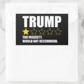 Trump - Too Fascisty Would Not Recommend Rechthoekige Sticker (Tas)