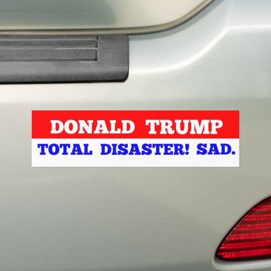 TRUMP = totale ramp! Sad. Bumpersticker (Op auto)