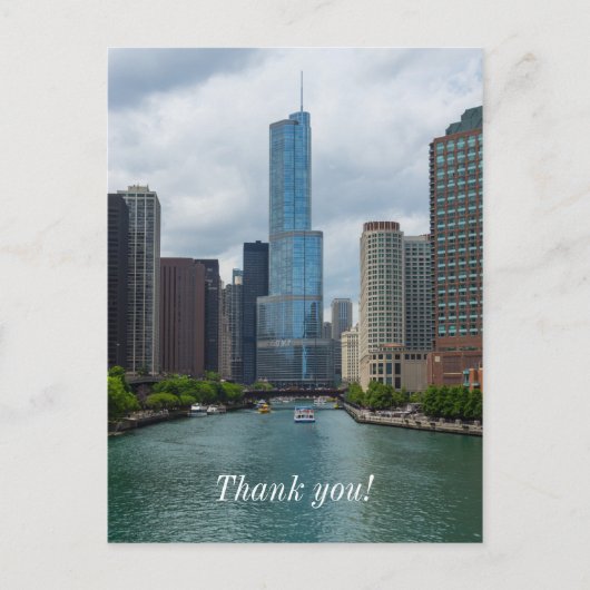 Trump Tower Chicago River Bedankt Postkaart (Voorkant)