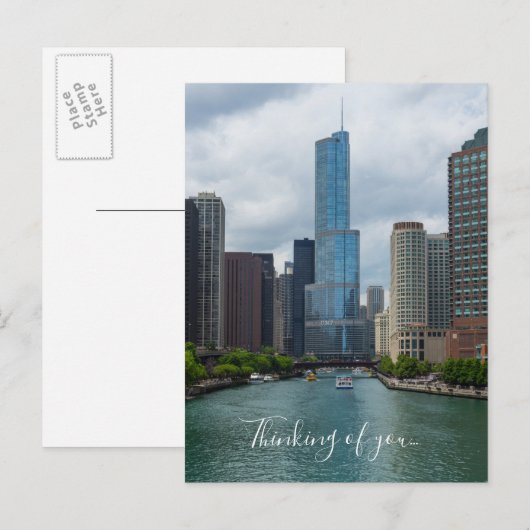 Trump Tower Chicago River Denking You Briefkaart (Voorkant / Achterkant)