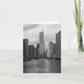 Trump Tower Chicago River Grayscale Dank U Kaart (Voorkant)