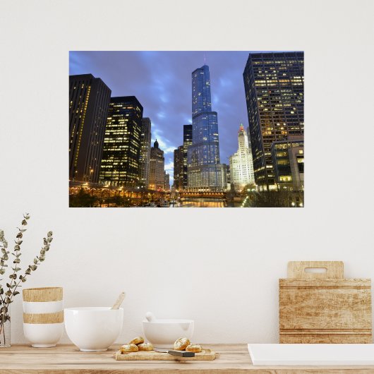 Trump Tower op de rivier Poster (Keuken)