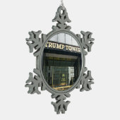 Trump Tower Tin Sneeuwvlok Ornament (Links)