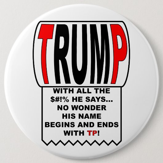 Trump TP! Ronde Button 6,0 Cm (Voorkant)