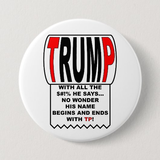 Trump TP! Ronde Button 7,6 Cm (Voorkant)