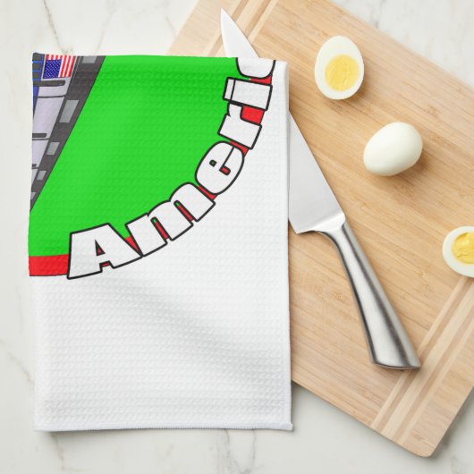 Trump Train America first Theedoek (Quarter Fold)