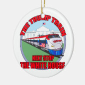 Trump Train Keramisch Ornament (Links)