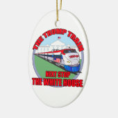 Trump Train Keramisch Ornament (Links)