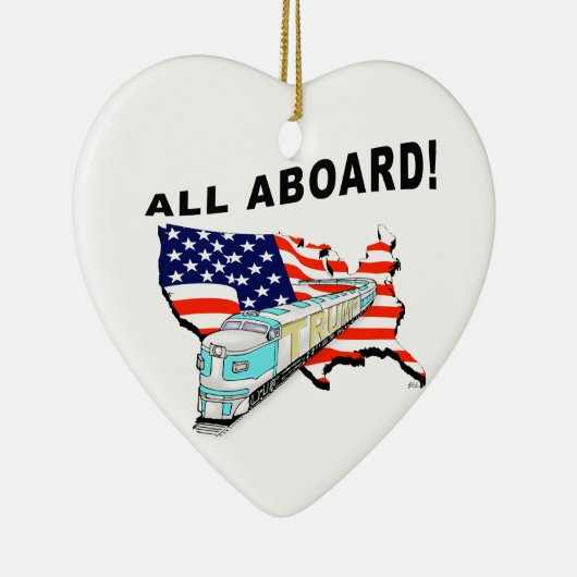 Trump Train Keramisch Ornament (Rechts)