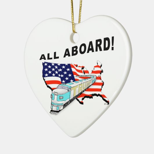 Trump Train Keramisch Ornament (Links)