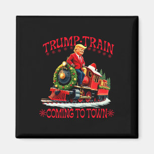 Trump Train kerst komt naar Santa Trump 2 Magneet