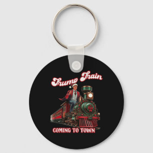 Trump Train kerst komt naar Santa Trump 2 Sleutelhanger