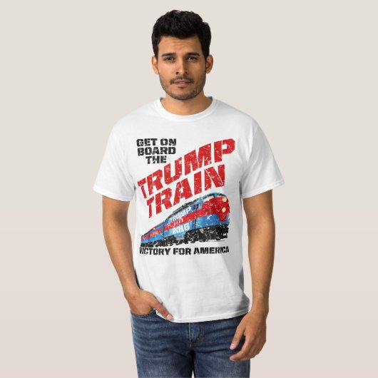  Trump Train T-Shirt Get on Board Victory (Voorkant volledig)