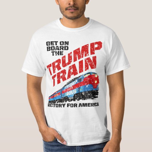  Trump Train T-Shirt Get on Board Victory (Voorkant)