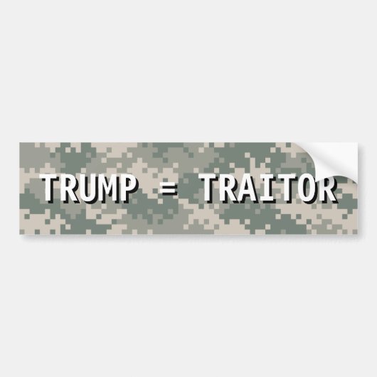 TRUMP = TRAITOR Bump Sticker (Voorkant)