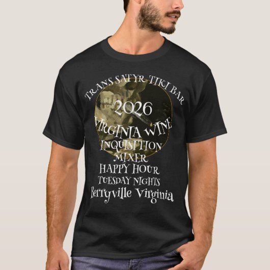 Trump TRANS SATYR TIKI Bar Happy HOUR T-shirt (Voorkant)
