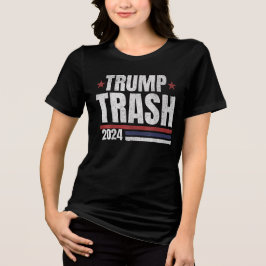 Trump Trash 2024 Grunge  Garbage voor Trump Tri-Blend Shirt