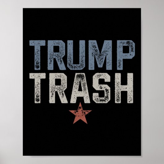 Trump Trash 2024 Retro Distressed  Garbyge Poster (Voorkant)