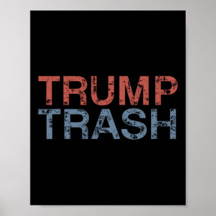 Trump Trash 2024 Retro Grunge Garbyge voor Poster