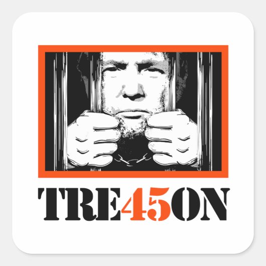 Trump Tre45on Vierkante Sticker (Voorkant)