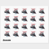 Trump trein 2024 vierkante sticker (Vel)