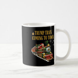 Trump-trein komt naar stad met grappige kerstman koffiemok