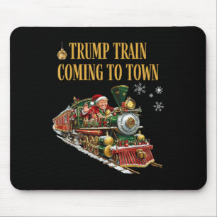 Trump-trein komt naar stad met grappige kerstman muismat