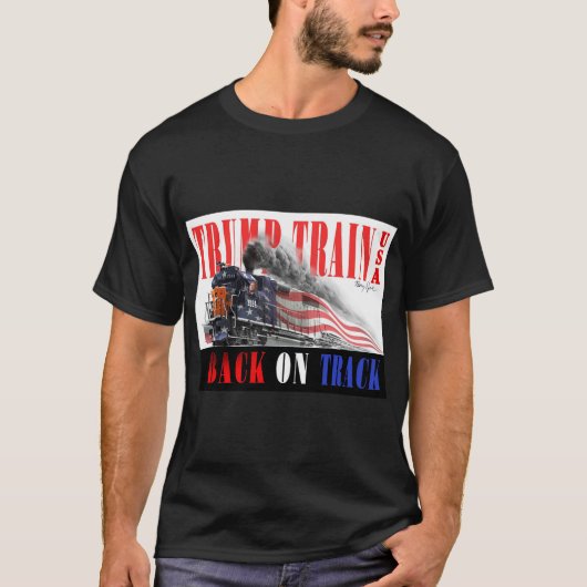Trump Trein - Terug op het spoor 2024 T-shirt (Voorkant)
