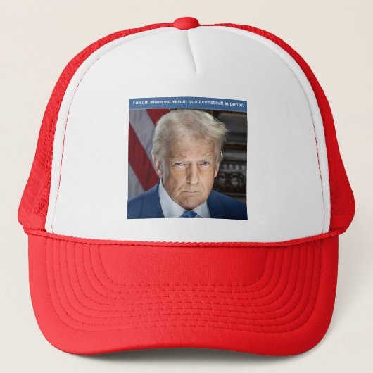 Trump Trucker Hat Trucker Pet (Voorkant)