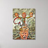 Trump True Form Abstracte Waterverf Canvas Afdruk (Voorkant)