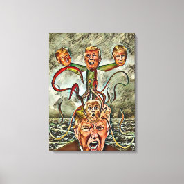 Trump True Form Abstracte Waterverf Canvas Afdruk