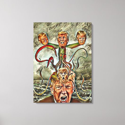 Trump True Form Abstracte Waterverf Canvas Afdruk (Voorkant)