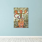 Trump True Form Abstracte Waterverf Canvas Afdruk (Insitu (Houten vloer))